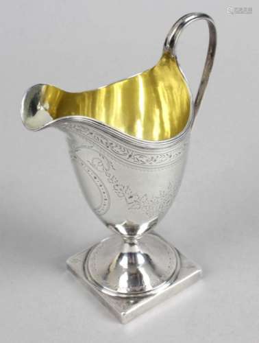 A George III silver cream jug by Peter & Ann Bateman,