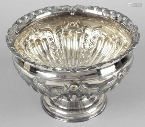 A late Victorian silver footed bowl,