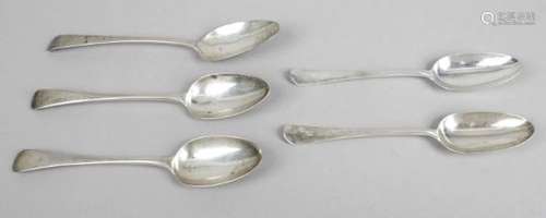 A pair of early George III silver table spoons,