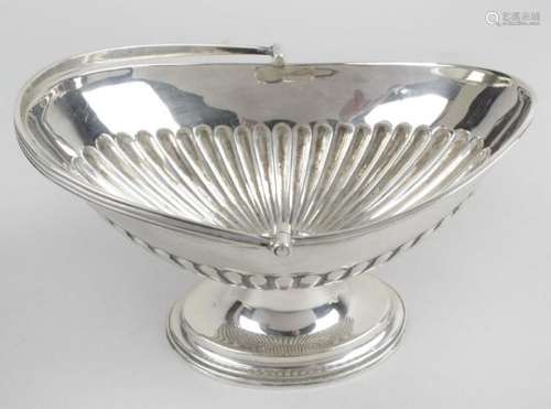 A Victorian silver pedestal sugar basket,