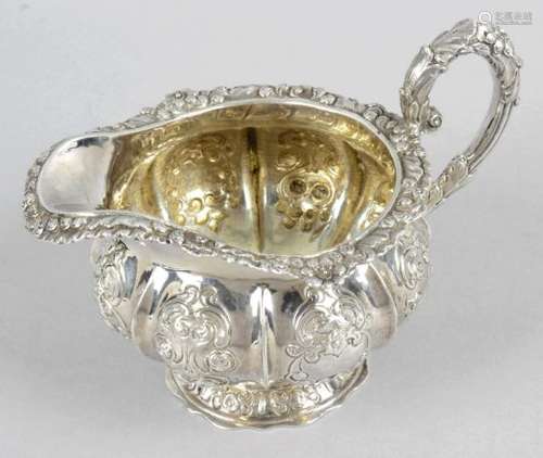 A William IV silver pedestal cream jug,