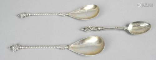 A pair of German silver spoons,