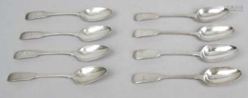 A selection of various George III to Victorian silver teaspoons,