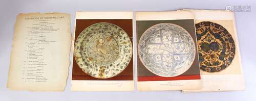 A RARE SET EIGHTEEN 19TH CENTURY LITHOGRAPHS RELATING TO ISLAMIC ART.