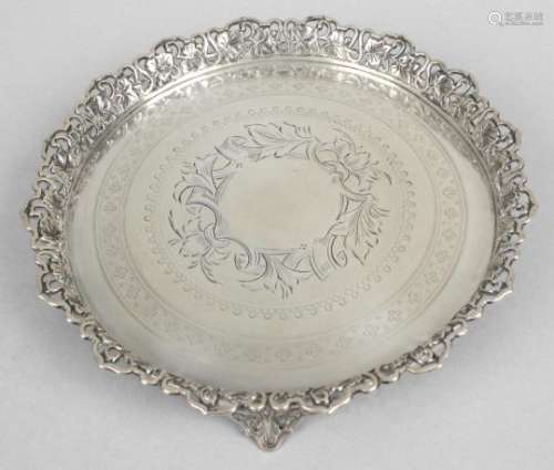 A 19th century small Portuguese silver dish,