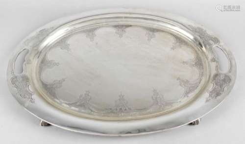 A large mid-20th century Irish silver tray,