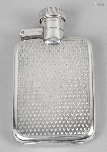 A mid-20th century small silver hip flask,