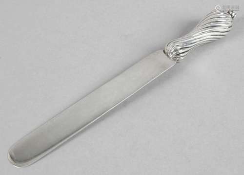 A late Victorian silver combination paper knife and pencil,