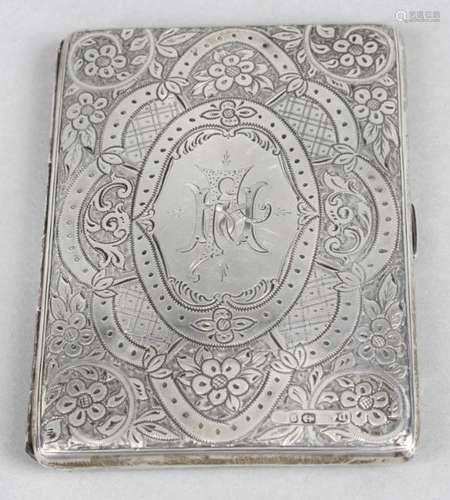 A late Victorian silver case,