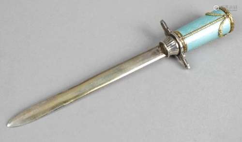 A Russian silver paper knife,