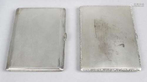 A mid-20th century silver cigarette case,