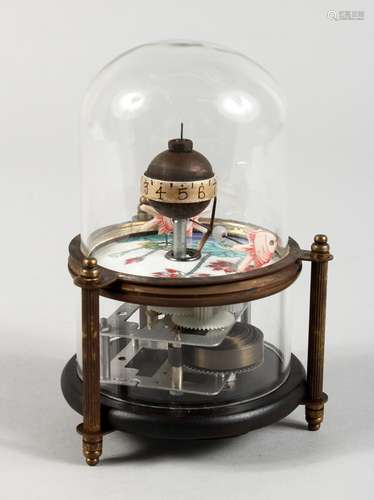 A NOVELTY MINIATURE AQUARIUM CLOCK. 6ins high.