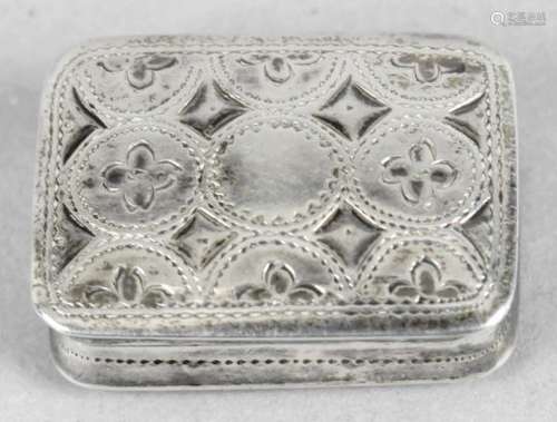 A William IV silver vinaigrette,