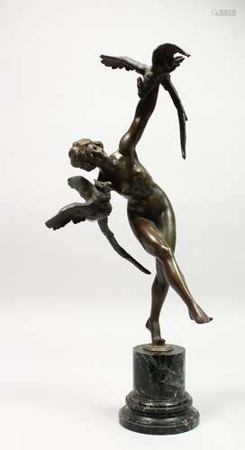 CLAIRE JEANNE ROBERTE COLINET (1850-1950) FRENCH A GOOD BRONZE 