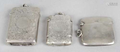 A late Victorian silver vesta case,