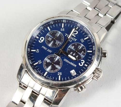 A GENTLEMAN'S TISSOT 1853 STAINLESS STEEL WATER-RESISTANT 200M SAPPHIRE CRYSTAL WRISTWATCH T461.