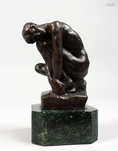 AFTER A. RODIN A SMALL BRONZE 