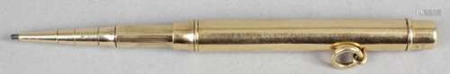 A Sampson and Mordan 9ct gold cased telescopic pencil,