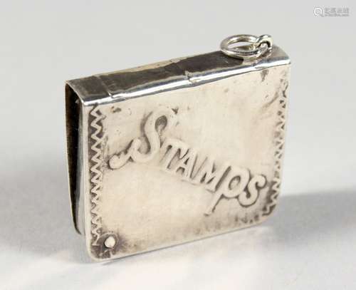 A NOVELTY SILVER STAMP CASE.