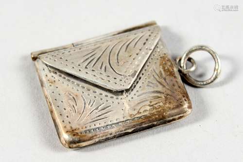 A NOVELTY SILVER STAMP CASE.