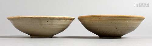 TWO CHINESE GLAZED TERRACOTTA BOWLS.