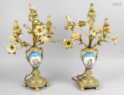 A collection of assorted gilt metal and other light fittings,