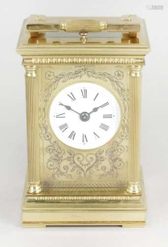 A Charles Frodsham brass cased repeater carriage clock,