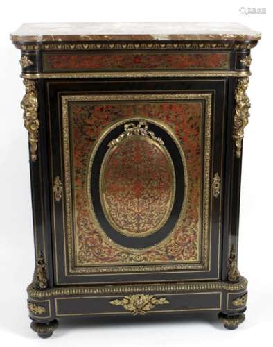 A 19th century boulle work cabinet,