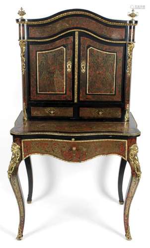 A 19th century French boulle work bonheur du jour,