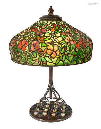 A MODERN TIFFANY STUDIOS STYLE 'AZALEA' LAMP