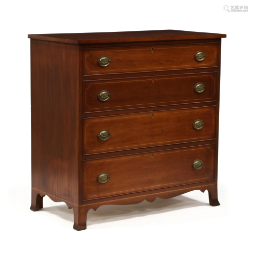 Bench Made Federal Style Inlaid Chest of Drawers