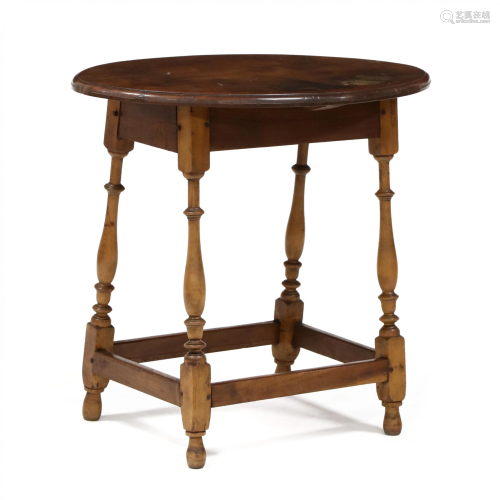 William and Mary Style Walnut Side Table