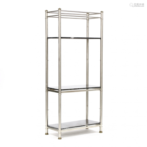 Contemporary Steel and Granite Etagere