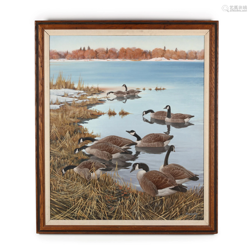 An American School Wildlife Painting of Canadian…