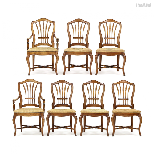 Lloyds, Set of Seven French Country Style Dining C…