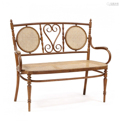 att. Thonet, Antique Bentwood Bench