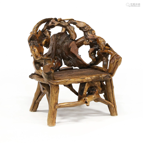 Unusual Child's Rootwood Armchair