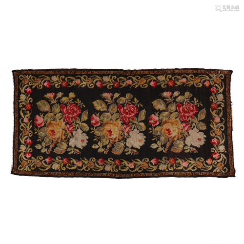 Flat Weave Floral Rug