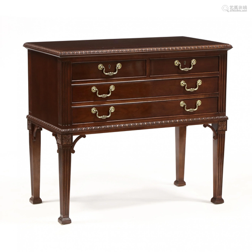 Council, Carved Mahogany Hepplewhite Style …