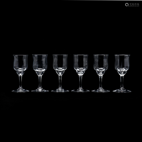 Cased Set of Six Baccarat Crystal Cordials for …