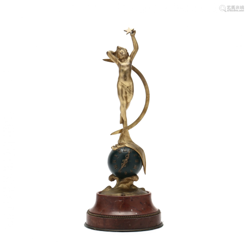 Antique French DorÃ© Bronze Figural Clock