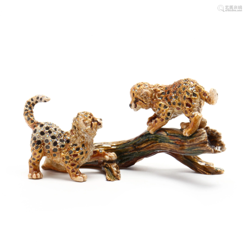 Jay Strongwater Figurine of Cheetah Cubs