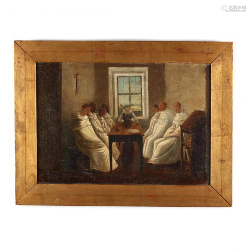 Continental School (19th century), Monks at Table