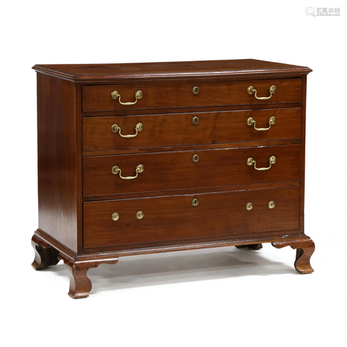 Southern Chippendale Walnut Chest of Drawers