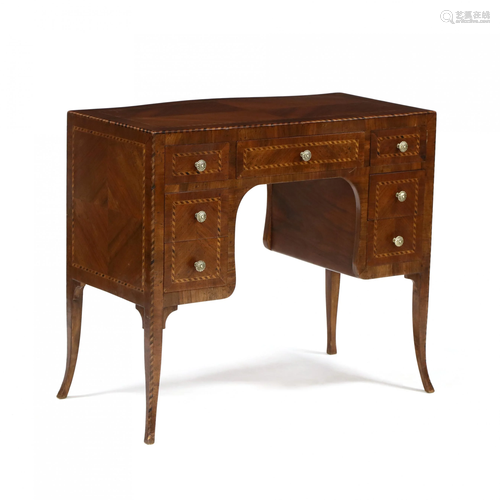 Italian Marquetry Inlaid Diminutive Writing Desk