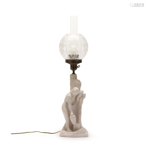 Van Briggle, Figural Pottery Lamp