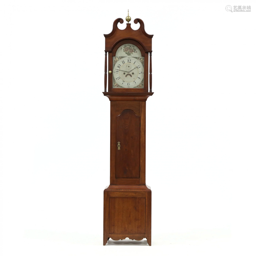 Mid-Atlantic Federal Walnut Tall Case Clock