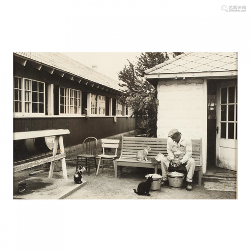 Vintage Photograph of a Seafood Worker