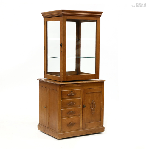 W.D. Allison Co., Antique Oak Medical Cabinet