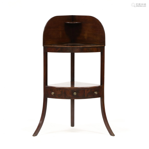 George III Mahogany Corner Wash Stand